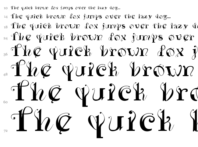 Yedra Purpurea font waterfall